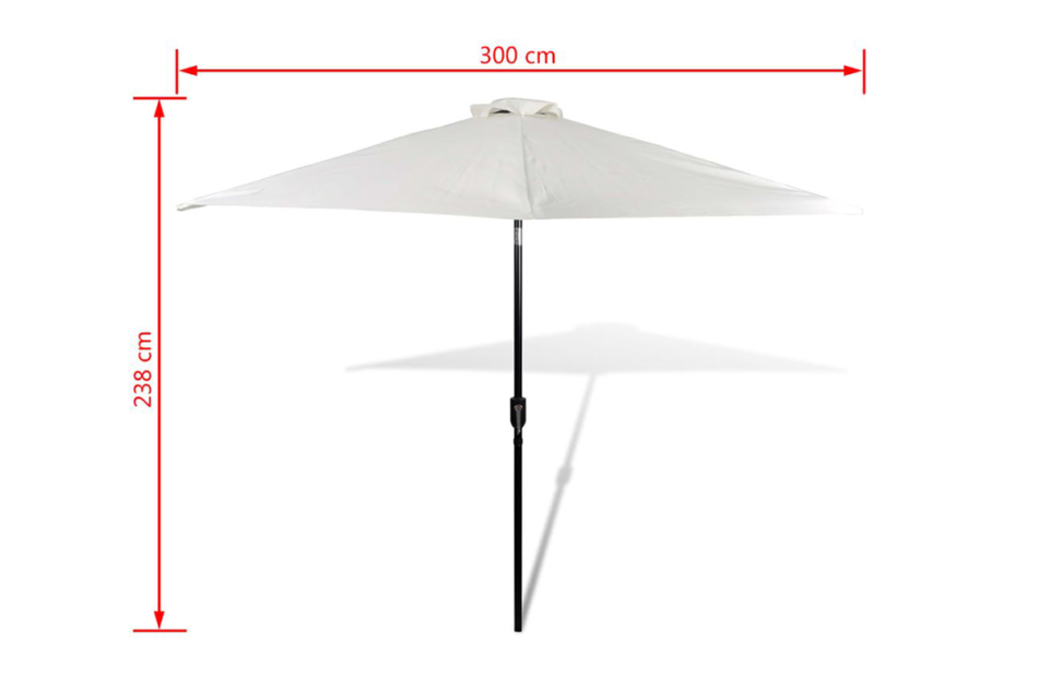 PERPUS Parasol ogrodowy biały - zdjęcie 4