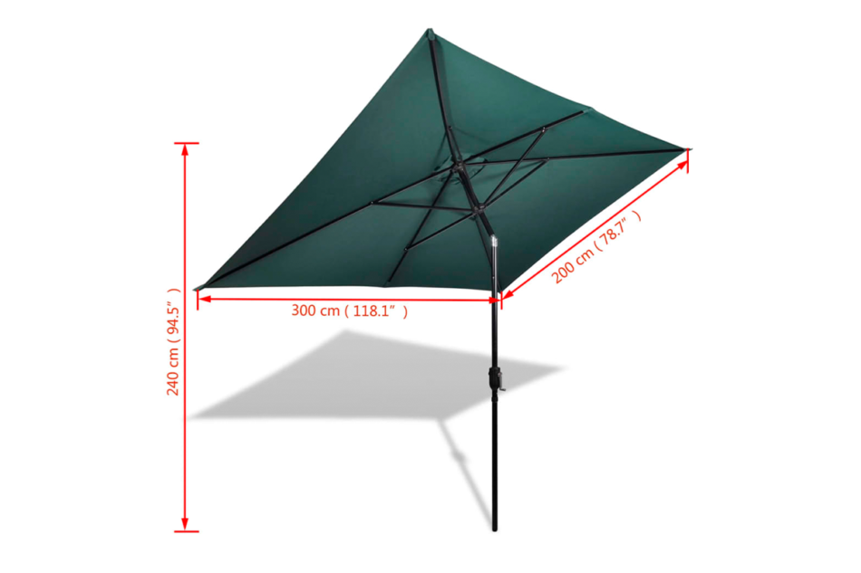 DABIS Parasol ogrodowy ciemny zielony - zdjęcie 4