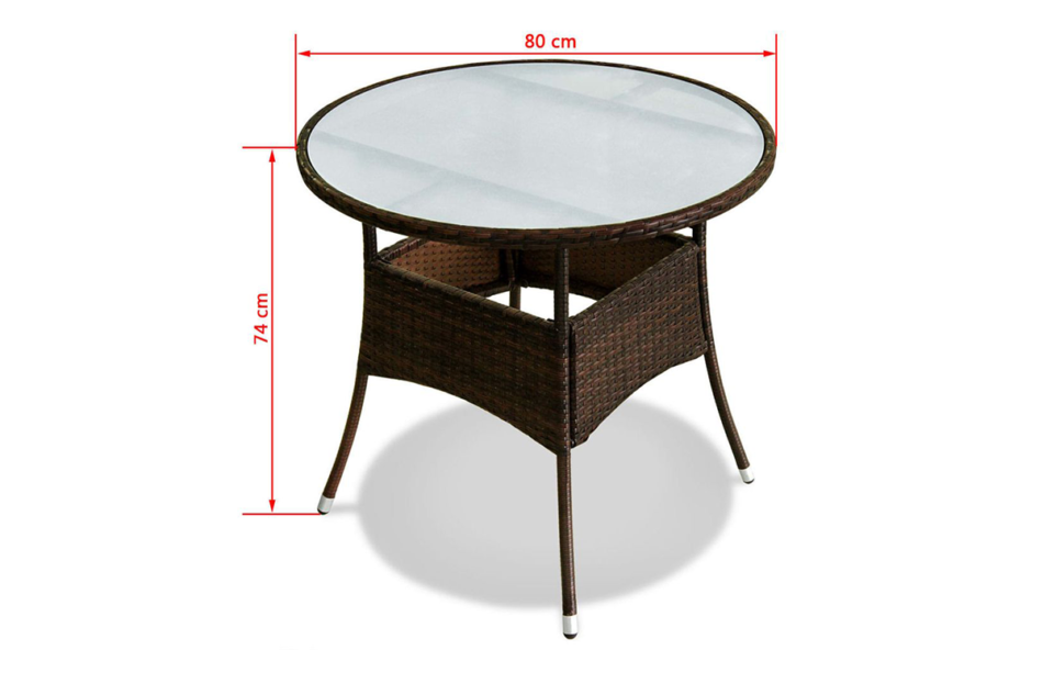 HALARI Zestaw mebli ogrodowych brązowy/kremowy - zdjęcie 4