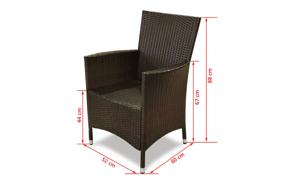 HALARI Zestaw mebli ogrodowych brązowy/kremowy - zdjęcie 5