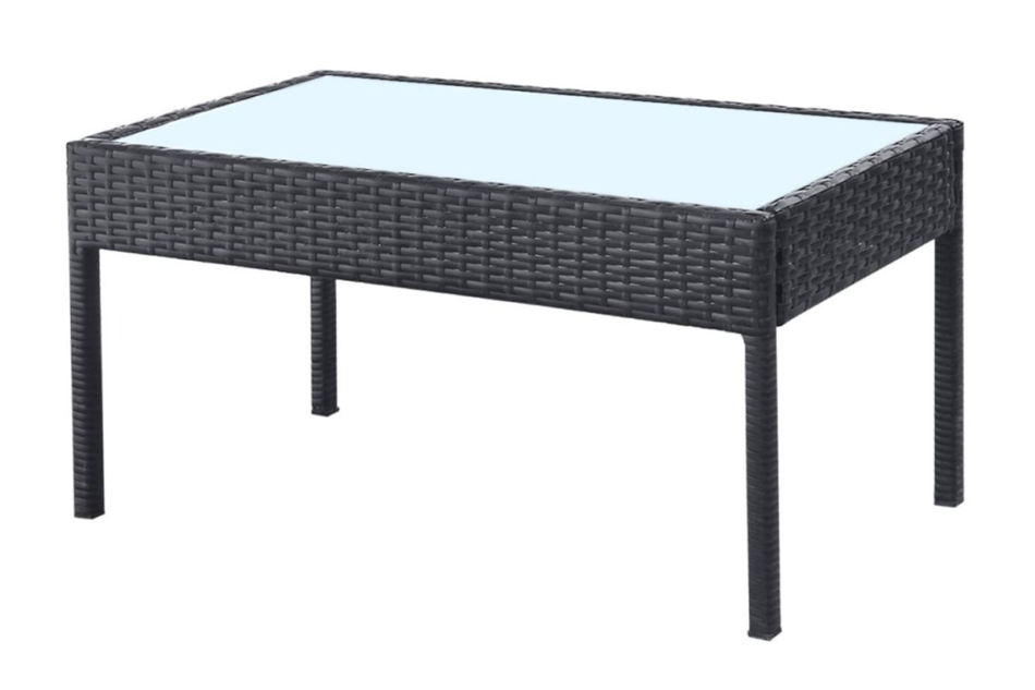 FLABES Zestaw mebli ogrodowych czarny/kremowy - zdjęcie 4