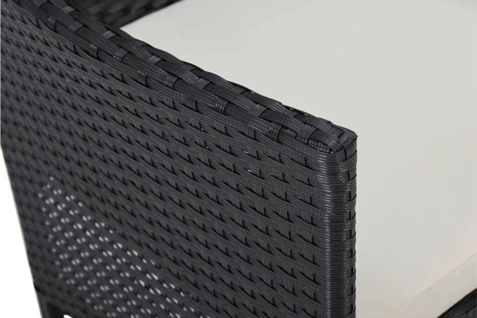 FLABES Zestaw mebli ogrodowych czarny/kremowy - zdjęcie 6