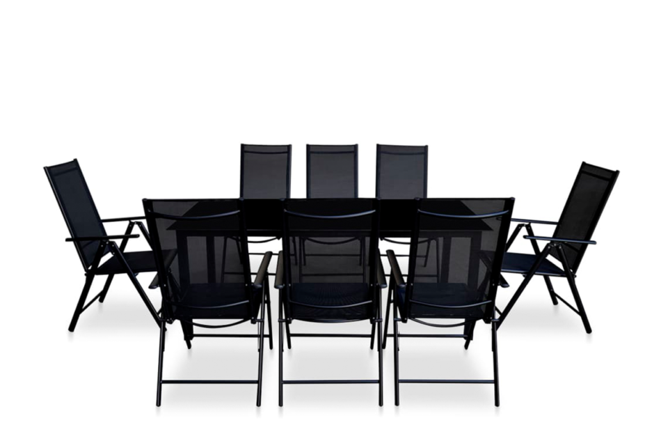 HAICOS Zestaw mebli ogrodowych czarny - zdjęcie 0