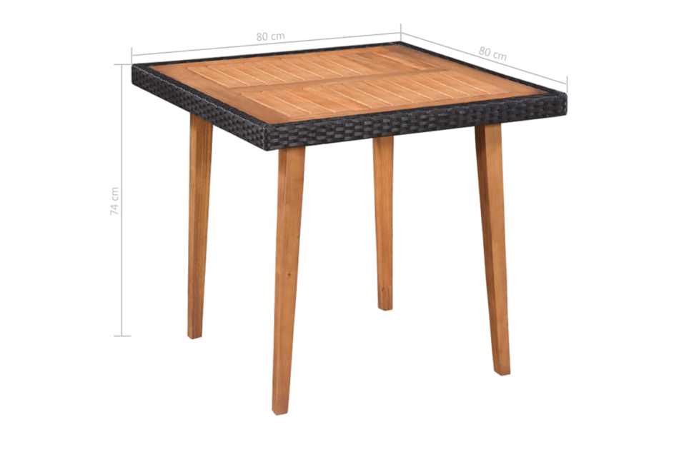 TRIVALIS Zestaw mebli ogrodowych czarny/brązowy - zdjęcie 5