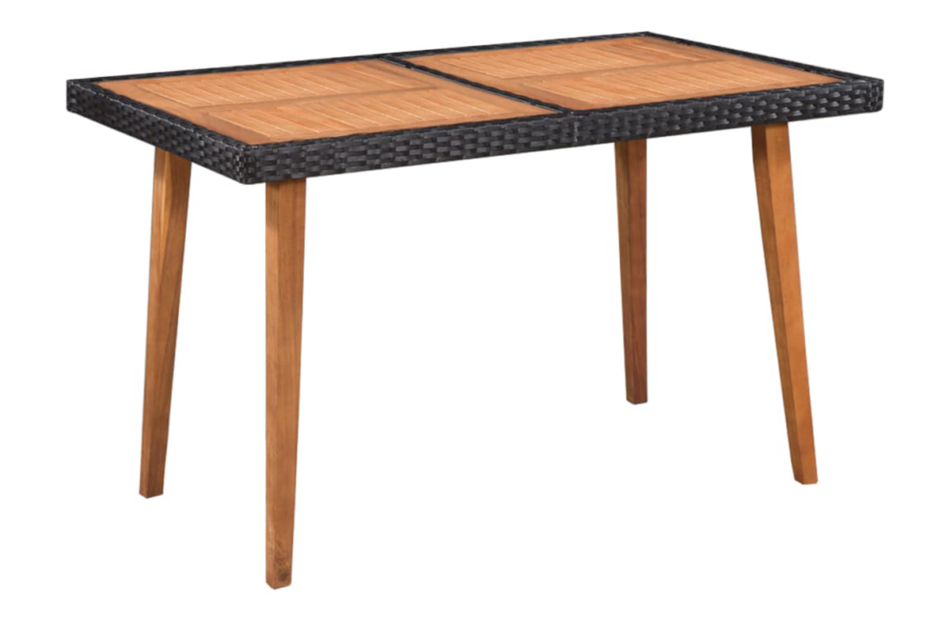 TRIVALIS Zestaw mebli ogrodowych czarny/brązowy - zdjęcie 1