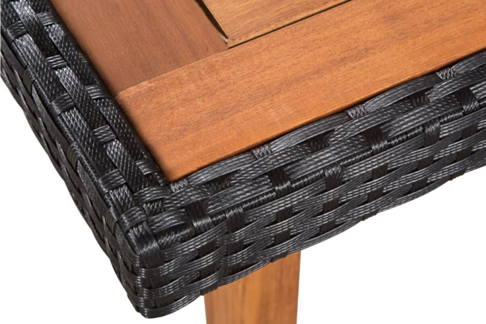 TRIVALIS Zestaw mebli ogrodowych czarny/brązowy - zdjęcie 2