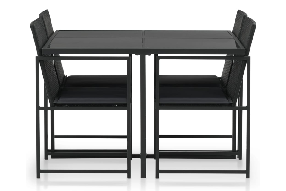 CRISPO Zestaw mebli ogrodowych czarny - zdjęcie 0
