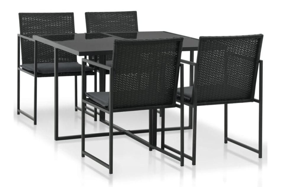 CRISPO Zestaw mebli ogrodowych czarny - zdjęcie 1