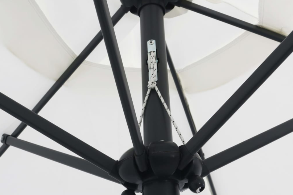 KYANO Parasol ogrodowy biały/ciemny szary - zdjęcie 3