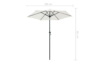 KYANO Parasol ogrodowy biały/ciemny szary - zdjęcie 6