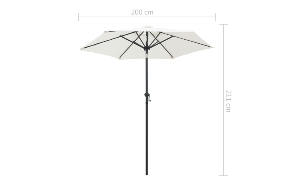 KYANO Parasol ogrodowy biały/ciemny szary - zdjęcie 5