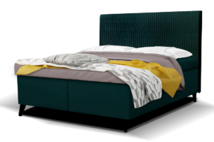 DORMIS, https://dev1-mda.konsimo.pl/kolekcja/dormis/ Łóżko ciemny zielony - zdjęcie