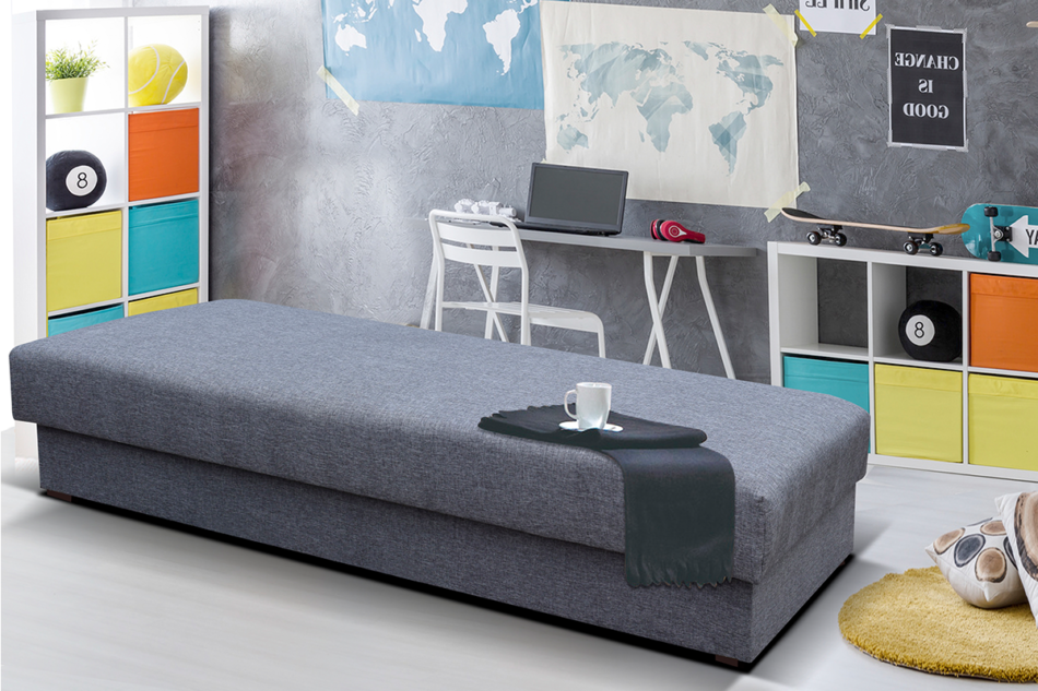 VERNI Łóżko ciemny szary - zdjęcie 1