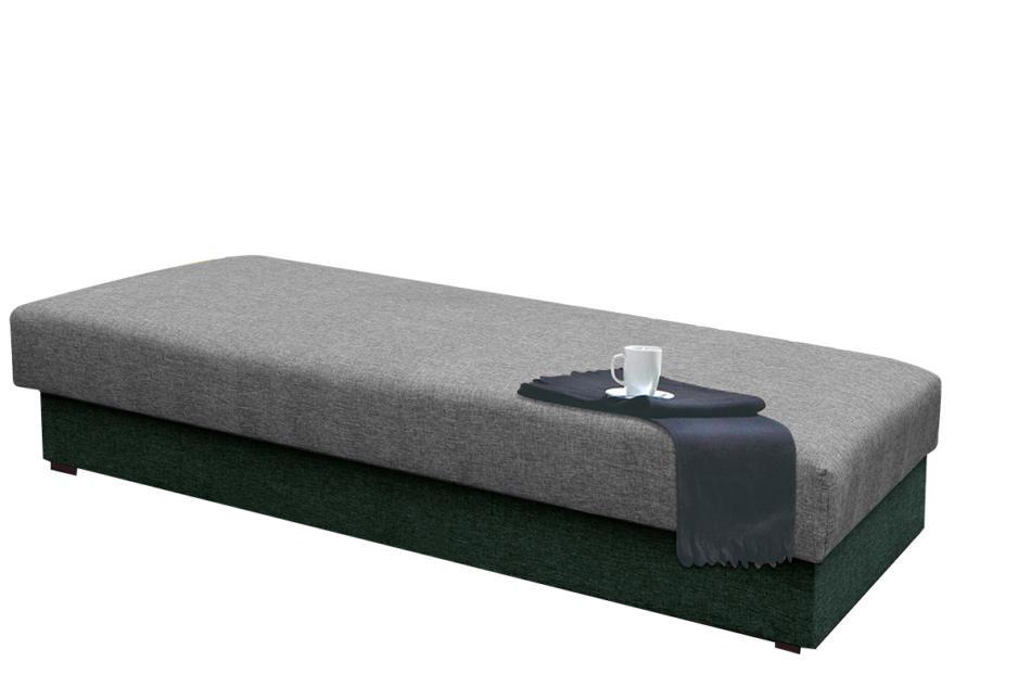 VERNI Łóżko szary/ciemny zielony - zdjęcie 0