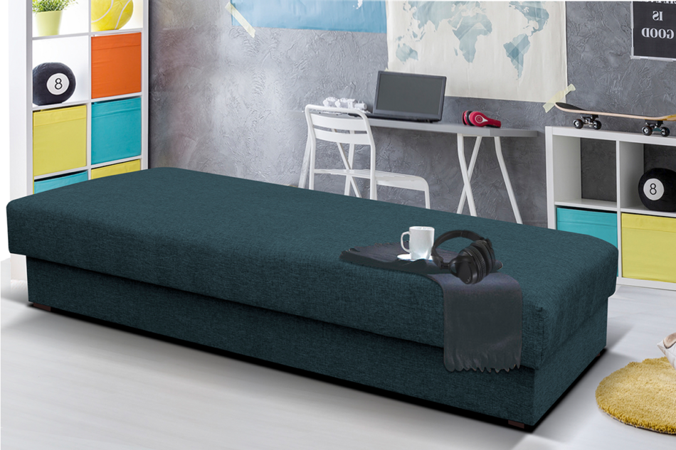 VERNI Łóżko ciemny zielony - zdjęcie 1