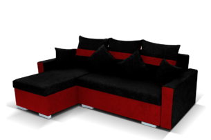 NEVOS, https://dev1-mda.konsimo.pl/kolekcja/nevos/ Narożnik lewy/prawy czarny/czerwony - zdjęcie