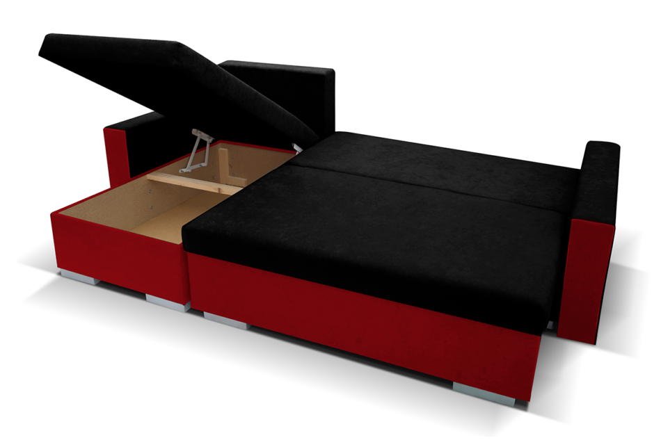 NEVOS Narożnik lewy/prawy czarny/czerwony - zdjęcie 1