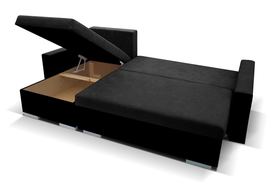 NEVOS Narożnik lewy/prawy ciemny szary/czarny - zdjęcie 1