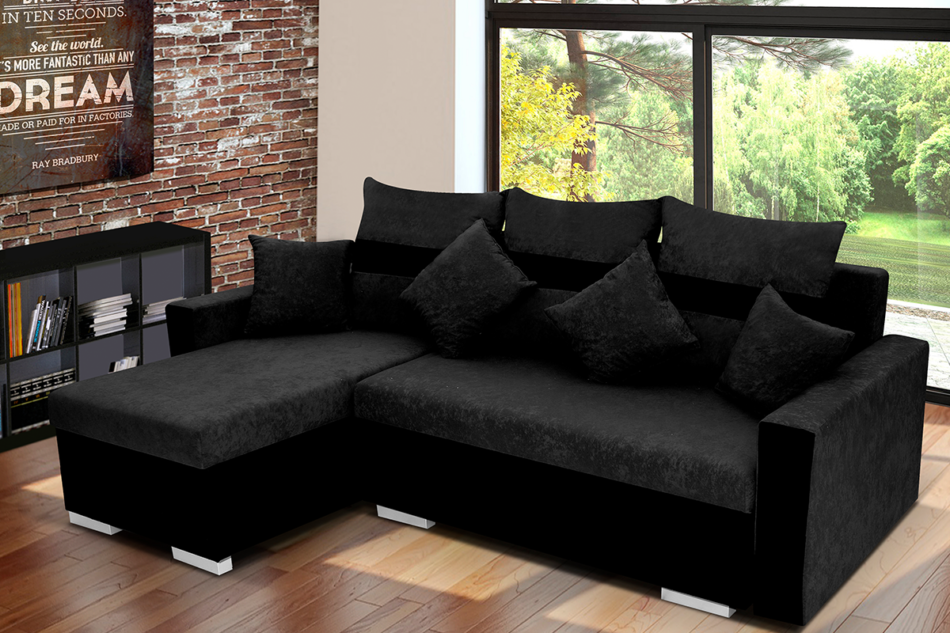 NEVOS Narożnik lewy/prawy ciemny szary/czarny - zdjęcie 3