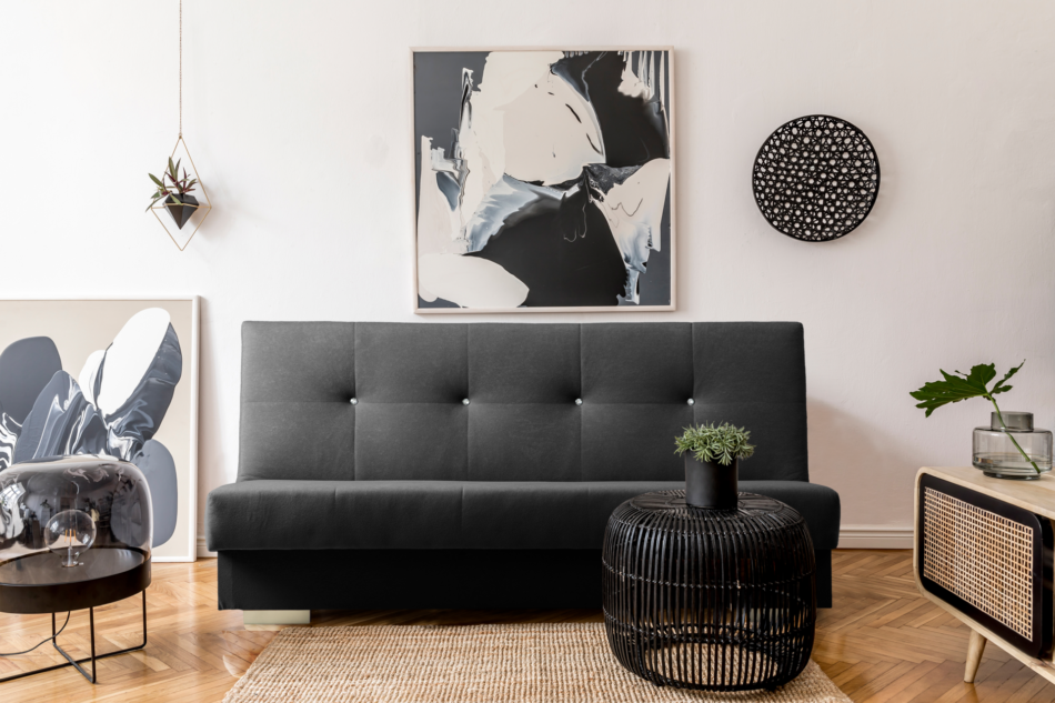 MIGELI Wersalka czarny - zdjęcie 5