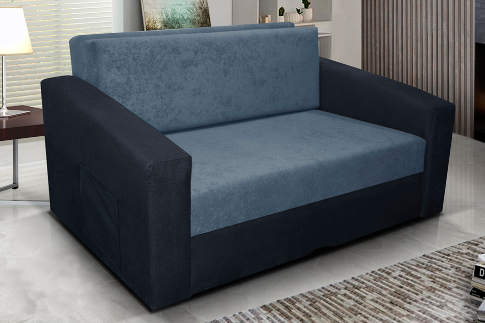 TULIOS Sofa 2 jasny niebieski/granatowy - zdjęcie 1