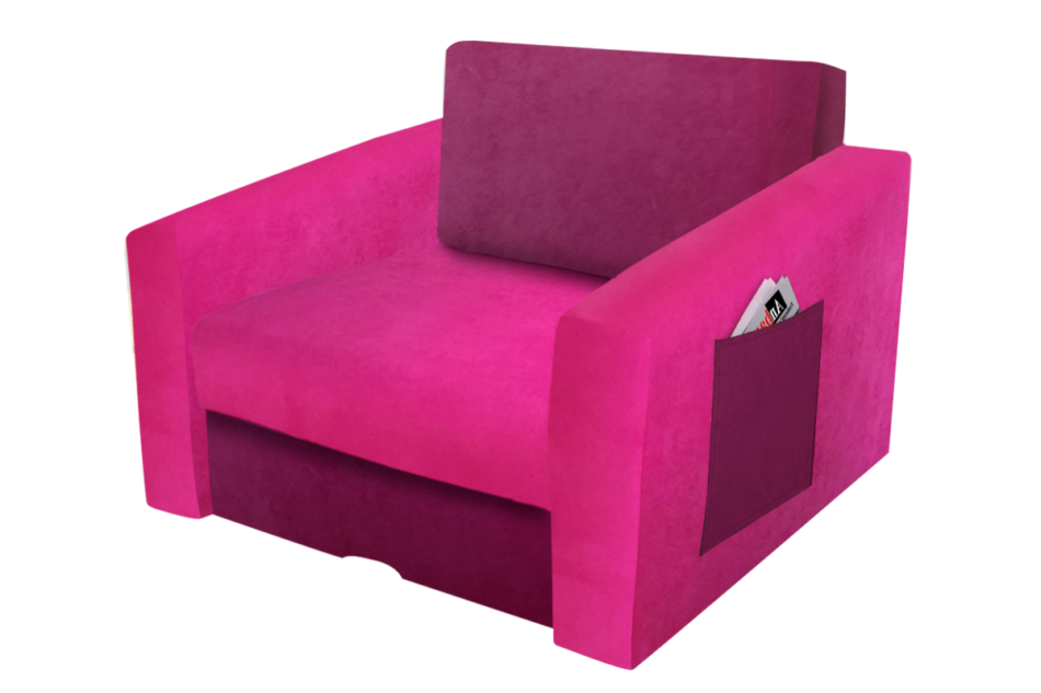 TULIOS Fotel różowy/fioletowy - zdjęcie