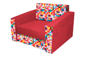 TULIOS, https://dev1-mda.konsimo.pl/kolekcja/tulios/ Fotel czerwony/wielokolorowy - zdjęcie