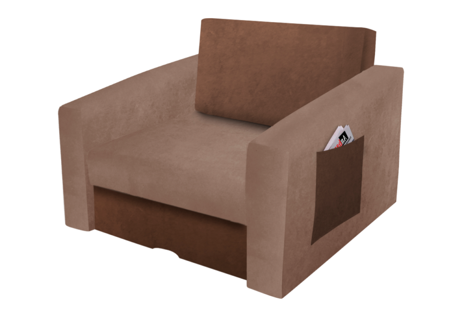 TULIOS Fotel jasny brązowy/ciemny brązowy - zdjęcie 0