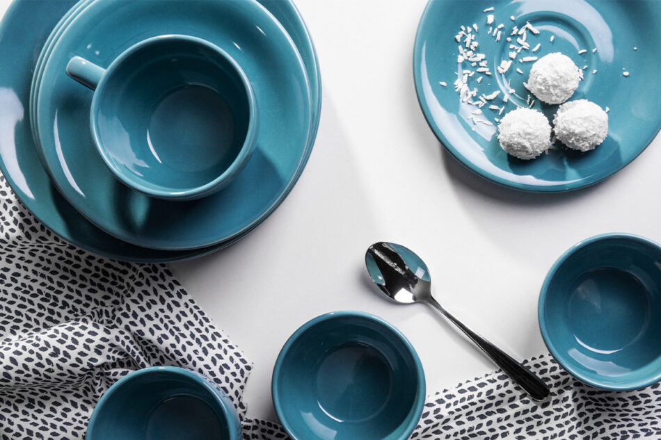 LUPIN Zestaw kawowy, 4 os. (12 el.) turkusowy - zdjęcie 9