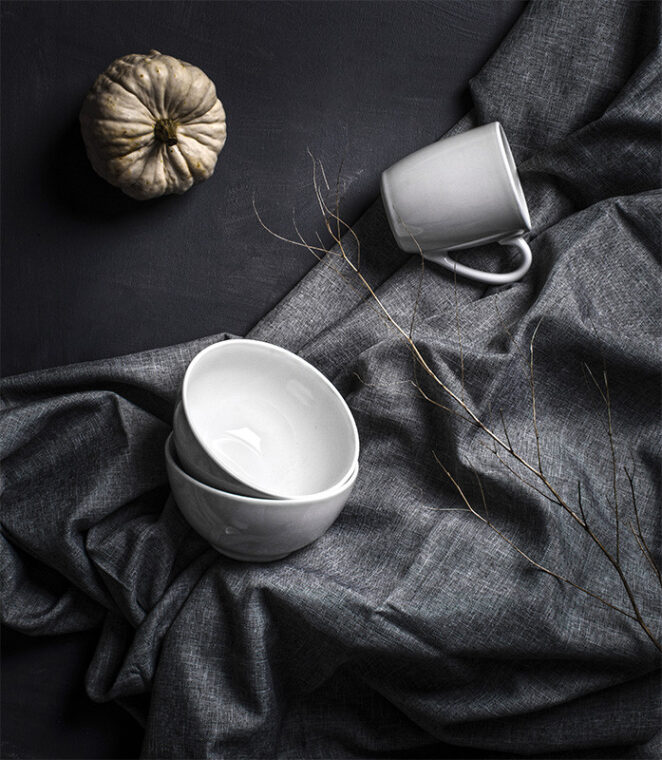 LUPIN Zestaw śniadaniowy, 4 os. (8 el.) biały - zdjęcie 9