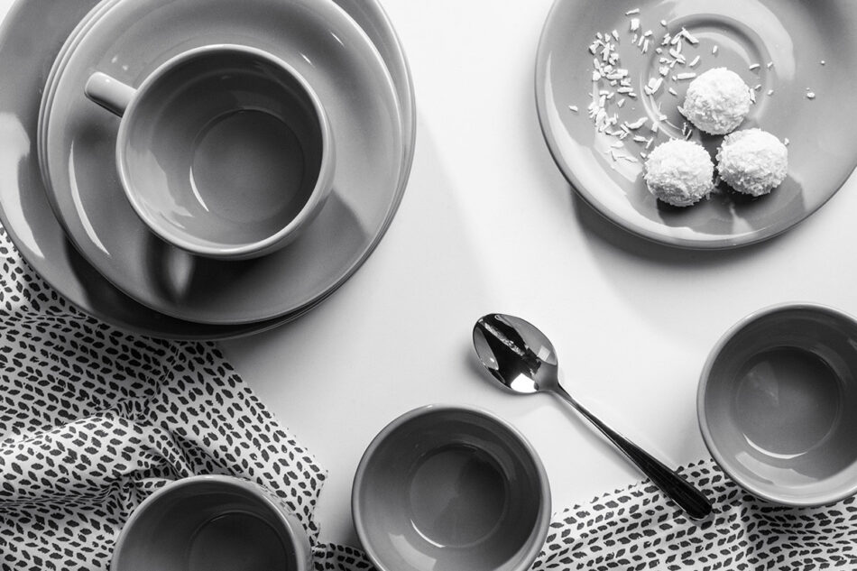 LUPIN Zestaw kawowy, 4 os. (12 el.) szary - zdjęcie 9