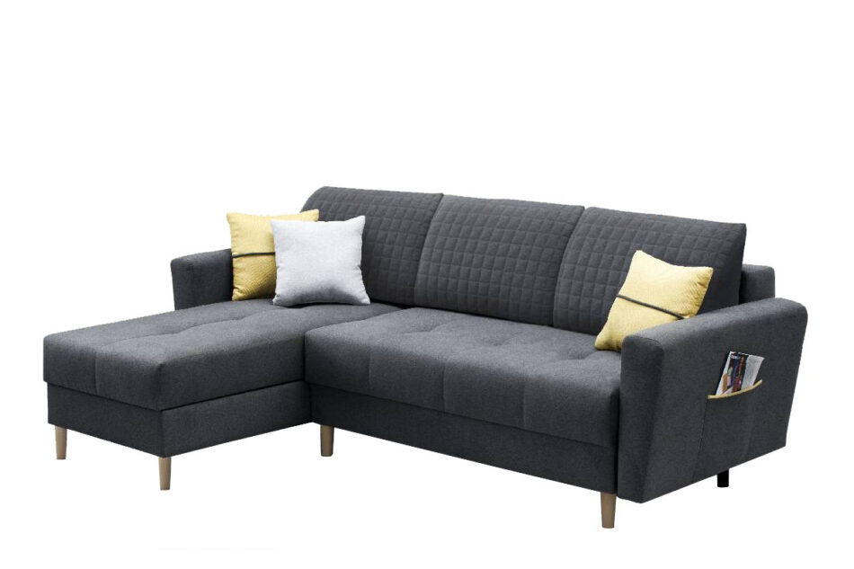 HERMO Narożnik lewy/prawy ciemny szary - zdjęcie 0