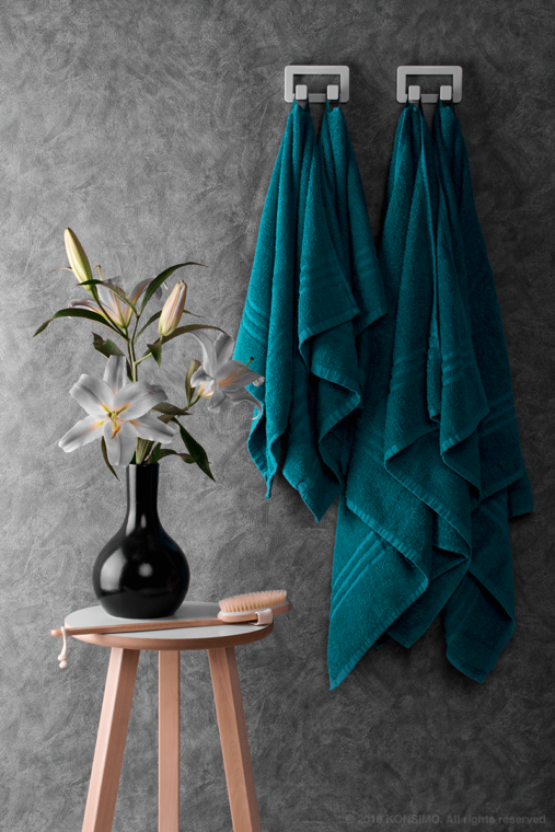 MANTEL Komplet ręczników średnich 4 szt. turkusowy - zdjęcie 10