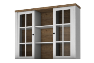 LEMAS, https://dev1-mda.konsimo.pl/kolekcja/lemas/ Nadstawka biały/ciemny dąb - zdjęcie