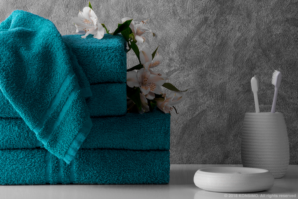 MANTEL Komplet ręczników średnich 4 szt. turkusowy - zdjęcie 12