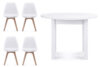 BESO, MENZO Zestaw krzesła 4 szt. + stół biały - zdjęcie 1