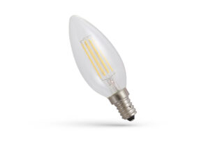 INLUMI, https://dev1-mda.konsimo.pl/kolekcja/inlumi/ Żarówka świecowa E-14, 4W, 230V przezroczysty/ciepły biały - zdjęcie