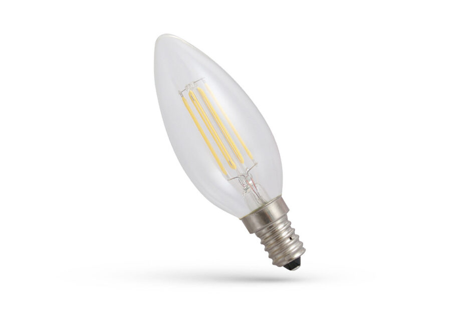 INLUMI Żarówka świecowa E-14, 4W, 230V przezroczysty/ciepły biały - zdjęcie