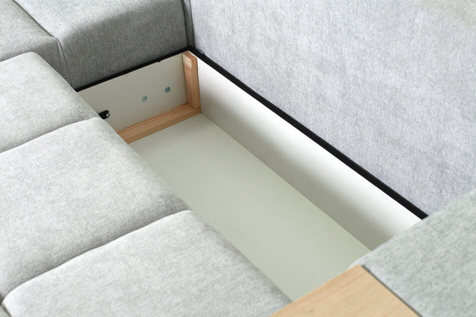 ALZA Narożnik lewy/prawy jasny szary/czarny/żółty - zdjęcie 3