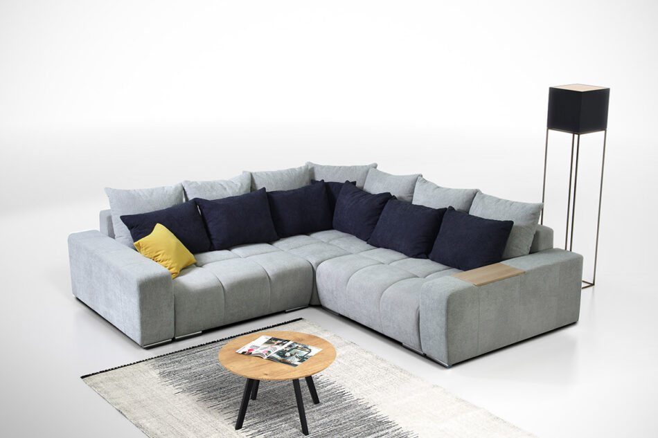 ALZA Narożnik lewy/prawy jasny szary/czarny/żółty - zdjęcie 1