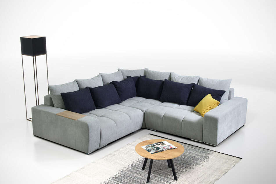 ALZA Narożnik lewy/prawy jasny szary/antracytowy/żółty - zdjęcie 1