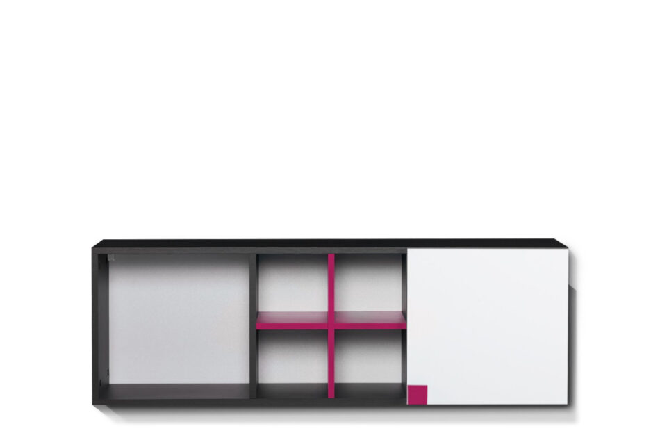 SHIBU Nadstawka na komodę dla dziecka grafit/biały/różowy - zdjęcie 0