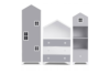 MIRUM Zestaw meble chłopięce domki szare 3 elementy biały/szary - zdjęcie 1