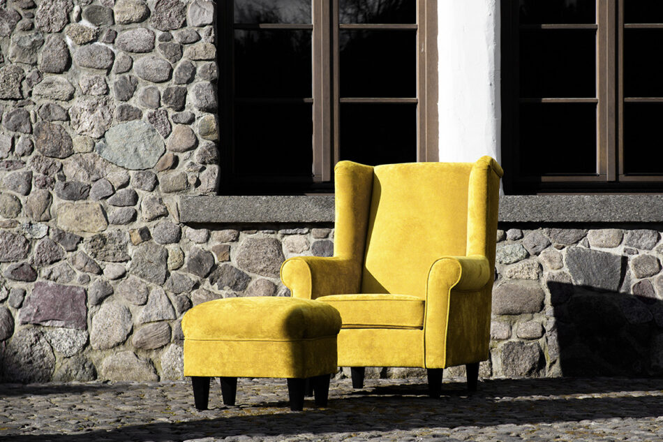 MILES Fotel żółty - zdjęcie 1