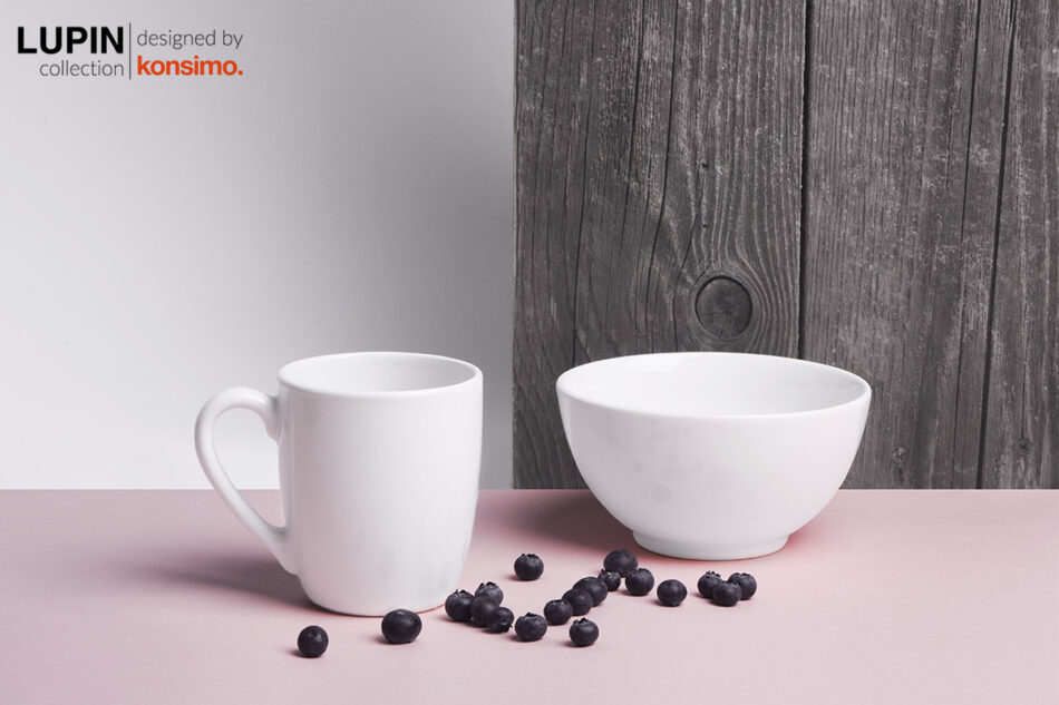 LUPIN Zestaw śniadaniowy, 4 os. (8 el.) biały - zdjęcie 11