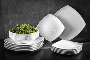 CARLINA, https://dev1-mda.konsimo.pl/kolekcja/carlina/ Zestaw obiadowy, 6 os. (18el)CARLINA biały - zdjęcie