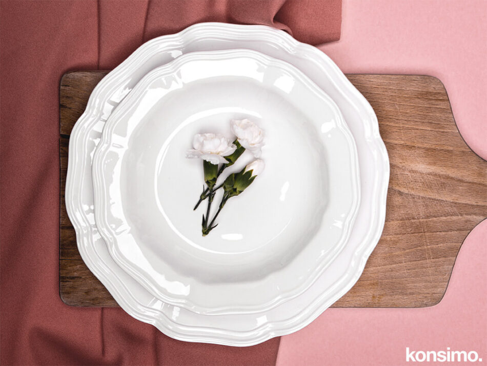 AVENA Zestaw obiadowy, 6 os. (18el) kremowy - zdjęcie 7