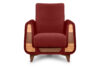 Czerwony fotel do salonu welur