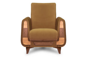 GUSTAVO, https://dev1-mda.konsimo.pl/kolekcja/gustavo/ Żółty fotel do salonu welur żółty - zdjęcie