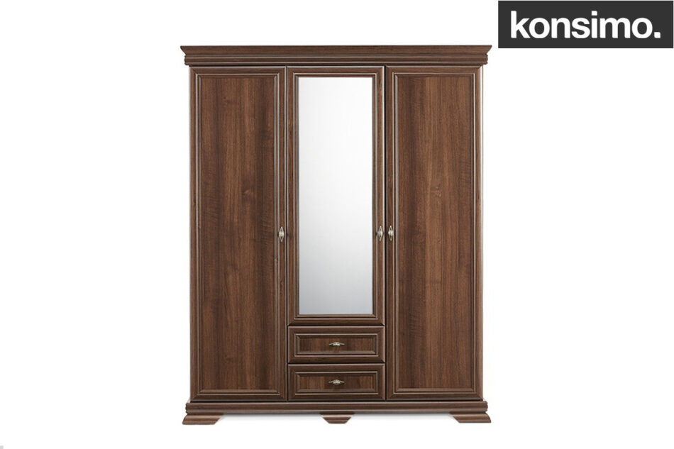 IMPERIO Duża szafa z lustrem orzech - zdjęcie 8